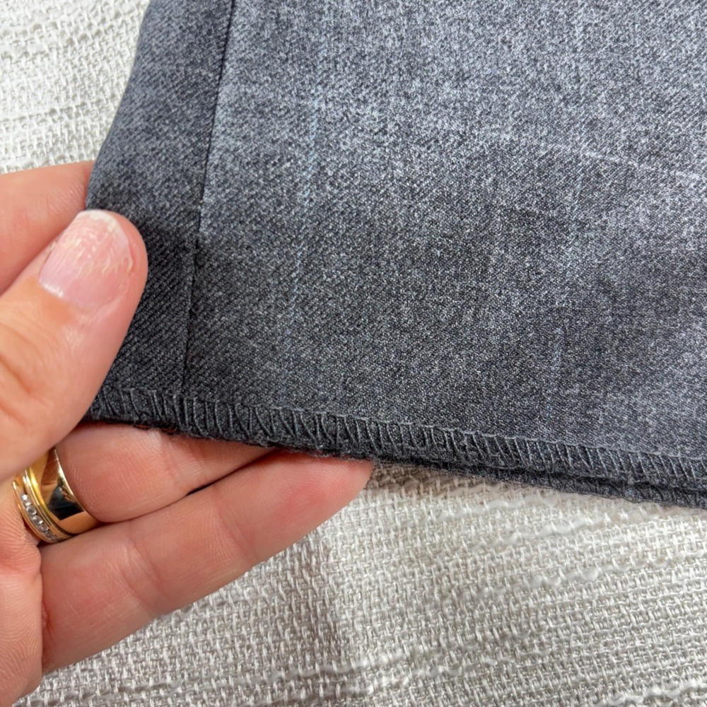 New Jos A Bank Traveler's Collection‎ 42 R Gray Plaid. 100% Wool Pants Unhemmed - Picture 10 of 14